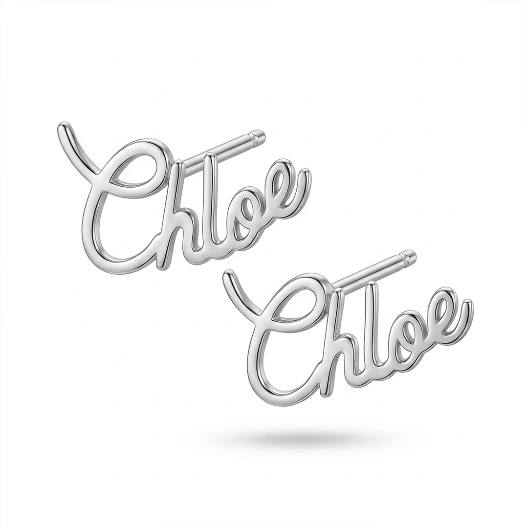 Customized Script Name Earrings