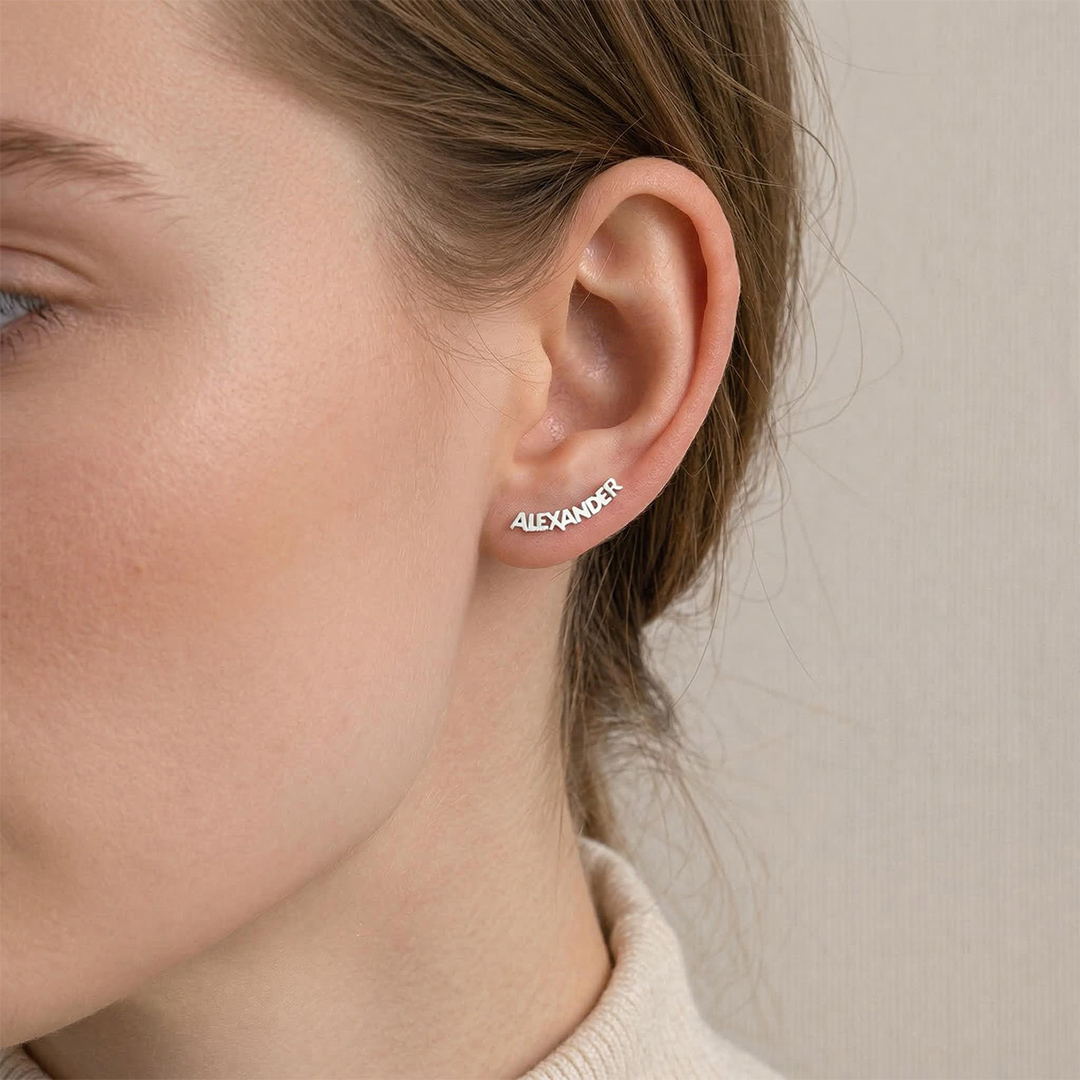 Customized Script Name Earrings