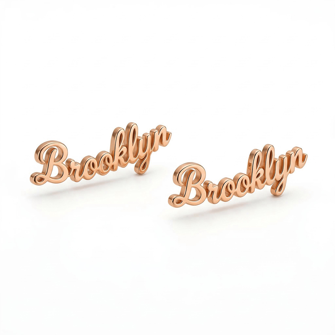 Customized Script Name Earrings