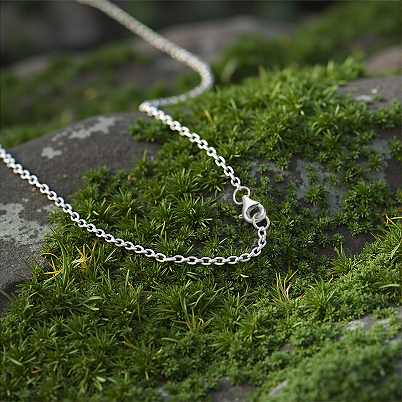 1.6CT Oval Cut Moss Agate & Round Cut Moissanite S925 Silver Dainty Halo Pendant Necklace