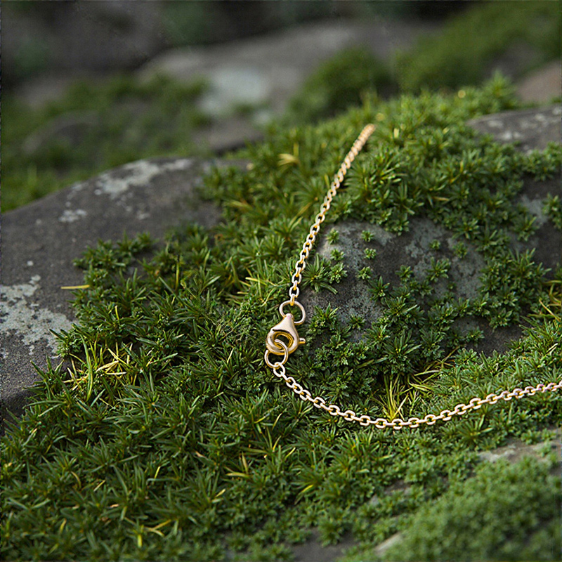 1.76CT Emerald Cut Moss Agate & Round Cut Moissanite S925 Silver Halo Pendant Necklace