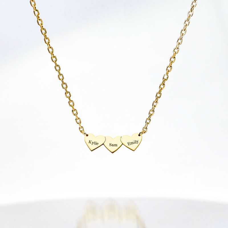 Multiple Heart Name Necklace Multiple Heart Name Necklace