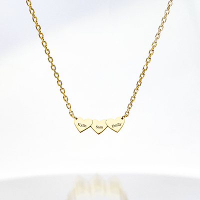 Multiple Heart Name Necklace