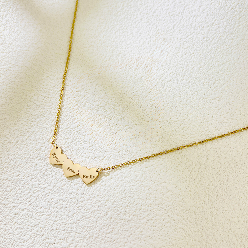 Multiple Heart Name Necklace Multiple Heart Name Necklace