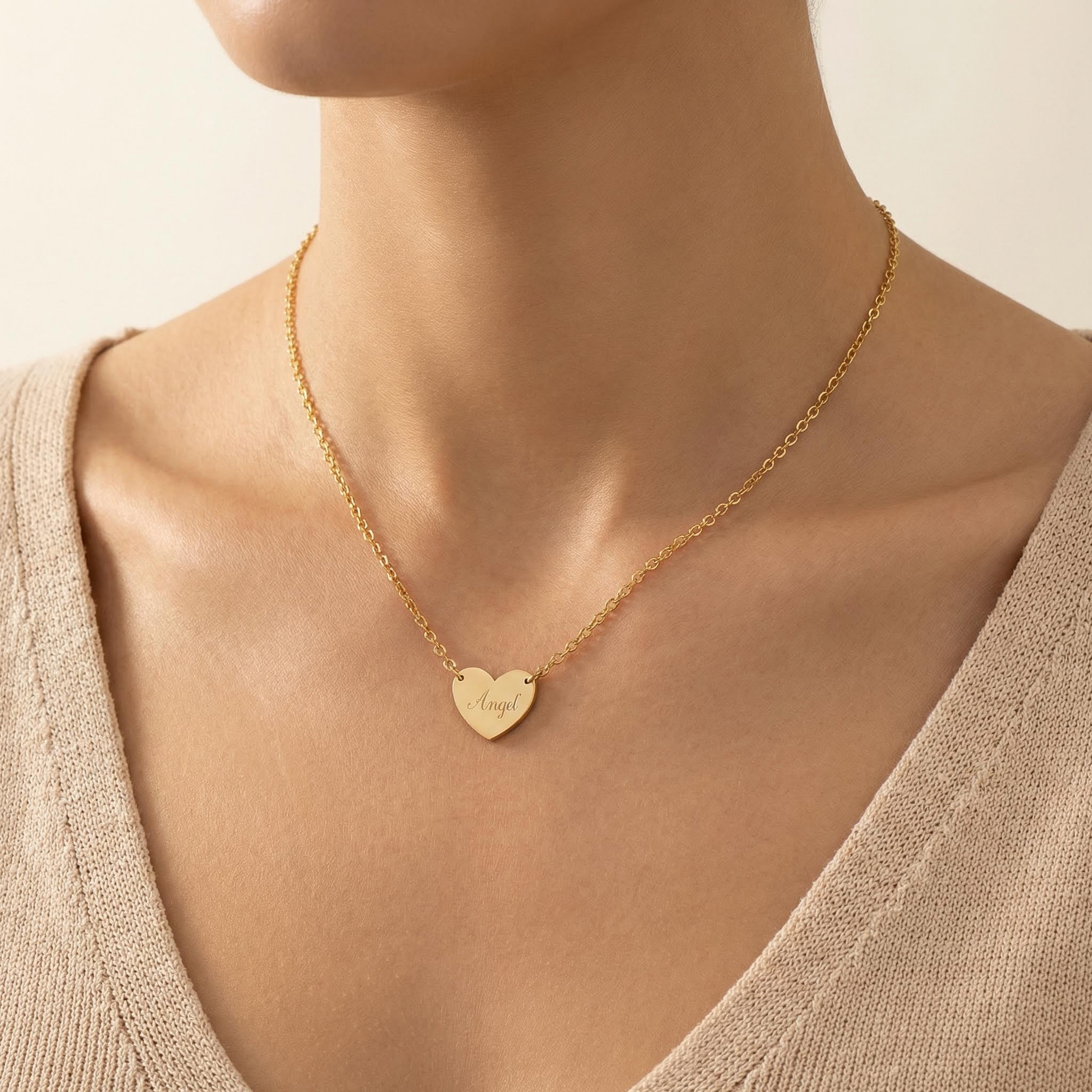 Heart Name Pendant Necklace Heart Name Pendant Necklace