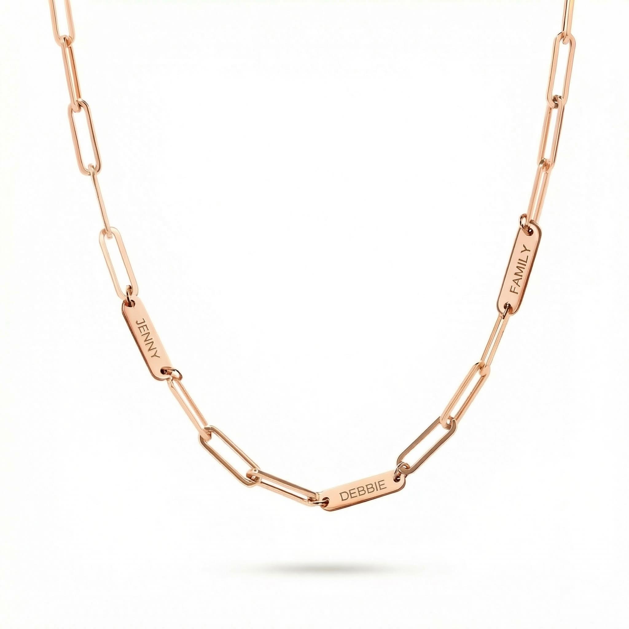 Personalized Paperclip Necklace with Name Engraving