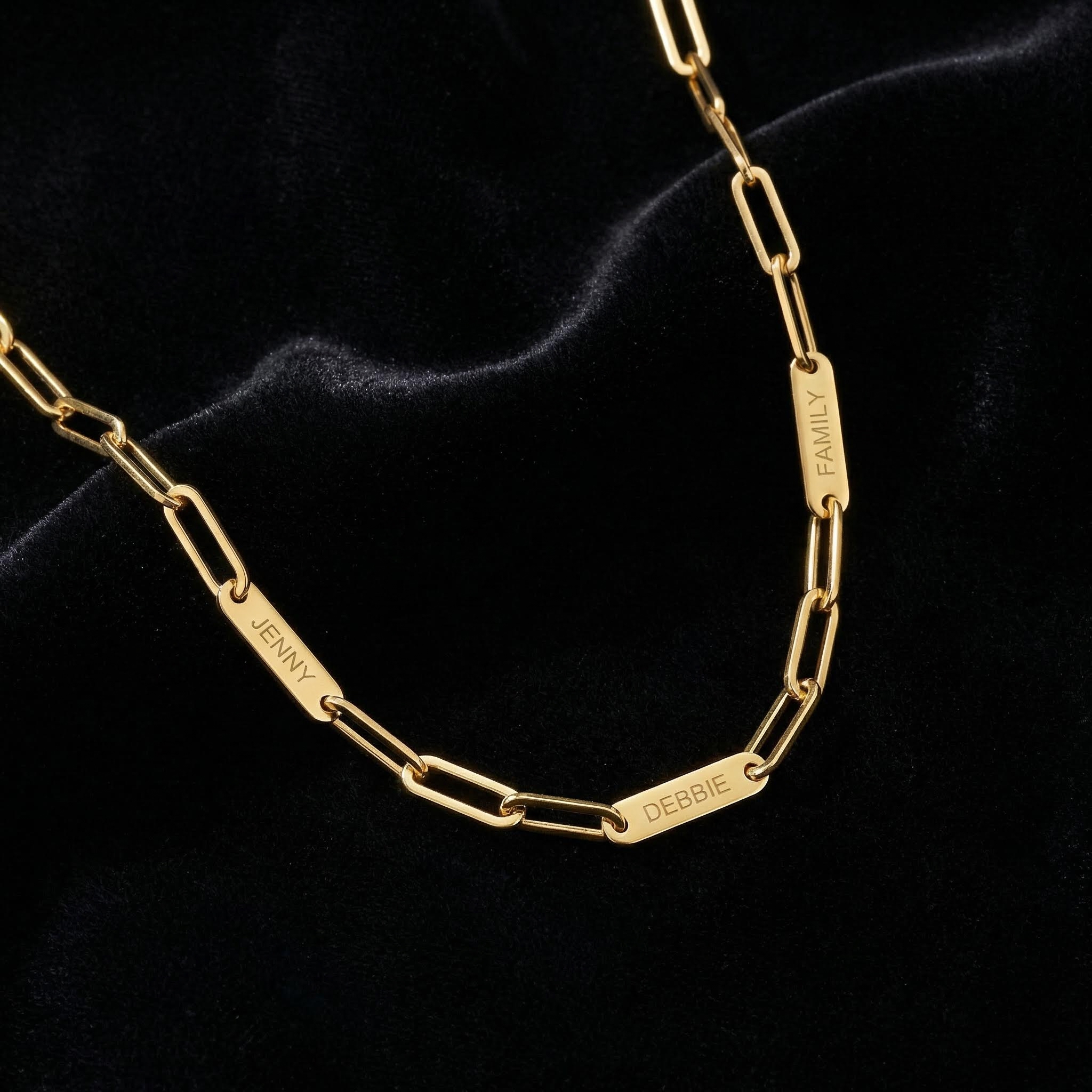 Personalized Paperclip Necklace with Name Engraving