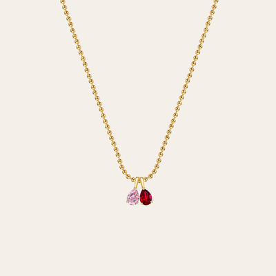 Pear Cut Birthstone Pendant Necklace