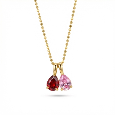 Pear Cut Birthstone Pendant Necklace