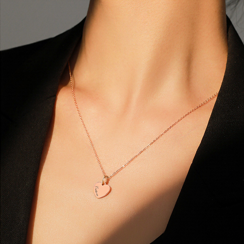 Heart Shape Customized Name Pendant Necklace Heart Shape Customized Name Pendant Necklace