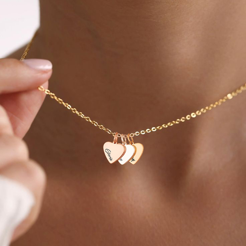 Heart Shape Customized Name Pendant Necklace Heart Shape Customized Name Pendant Necklace
