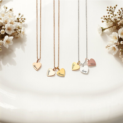 Heart Shape Customized Name Pendant Necklace