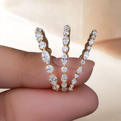 1.5mm/2mm/2.5mm VVS Moissante S925 Silver Wedding Band 1.5mm/2mm/2.5mm VVS Moissante S925 Silver Wedding Band