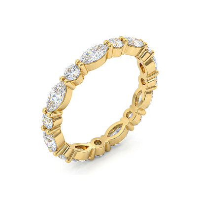 1.5mm/2mm/2.5mm  VVS Moissanite S925 Silver Wedding Band