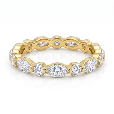1.5mm/2mm/2.5mm  VVS Moissanite S925 Silver Wedding Band