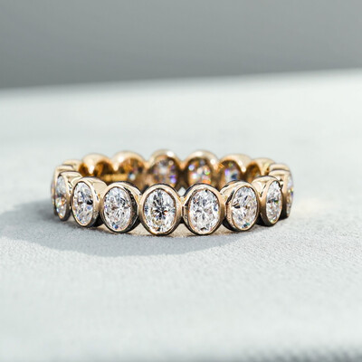 2.55CT Oval Cut VVS Moissante S925 Silver Wedding Band 2.55CT Oval Cut VVS Moissante S925 Silver Wedding Band
