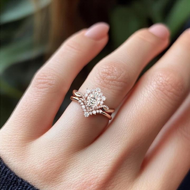 2.315CT Oval & Round Cut VVS Moissante S925 Silver Engagement Ring Set