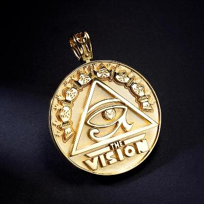 Custom S925 Unique Eye Yellow Pendant Deposit