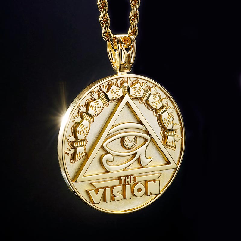Custom S925 Unique Eye Yellow Pendant Deposit