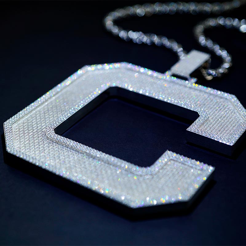 Custom Iced S925 Unique Letter Pendant Deposit