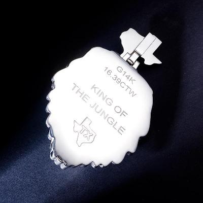 Custom Iced S925 Unique White Lion Pendant Deposit