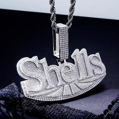 Custom Iced S925 Unique Moissanite Letter Pendant Deposit
