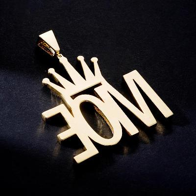 Custom Iced S925 Unique Letter & Crown Pendant Deposit