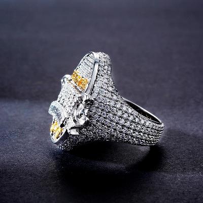 Custom Iced S925 Unique Letter Moissanite Ring Deposit