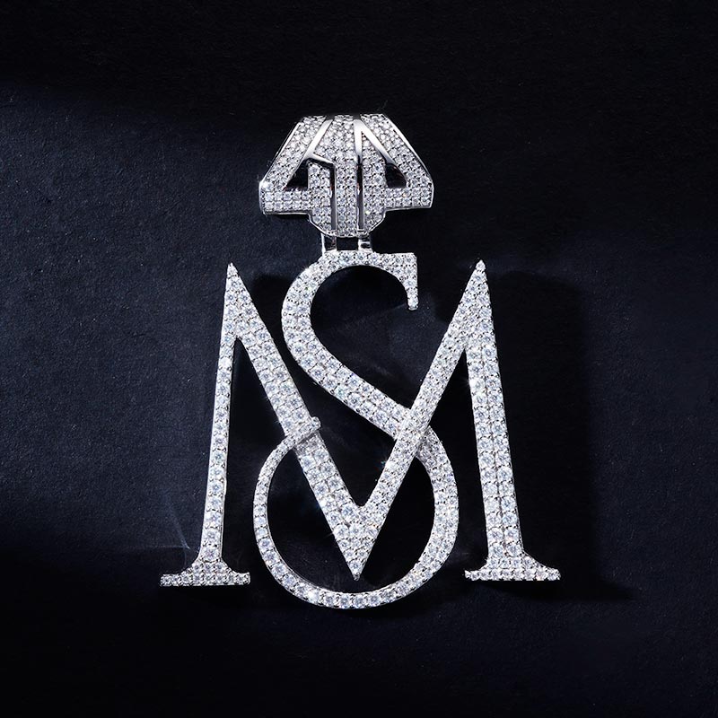 Custom Iced S925 Unique Letter Pendant Deposit