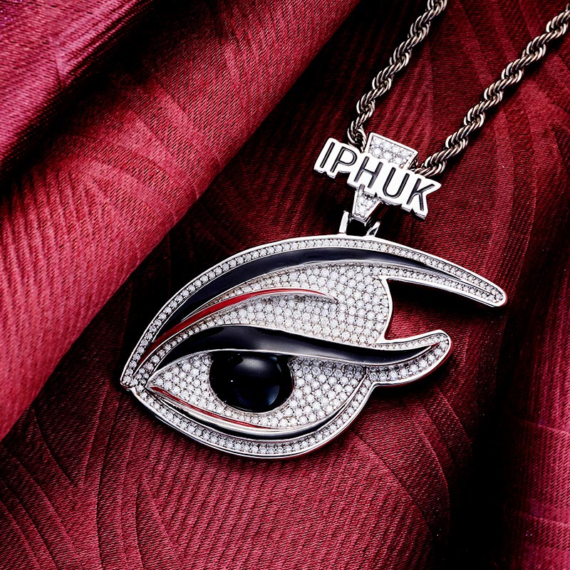Custom Iced & Enamel S925 Unique Eye Pendant Deposit