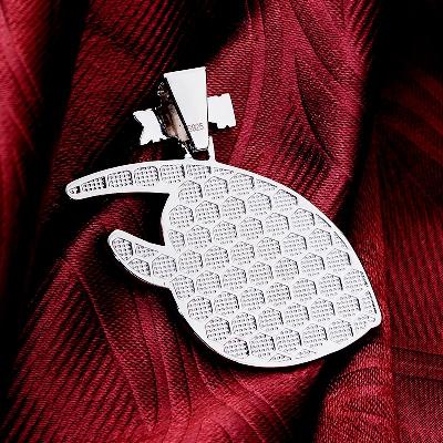 Custom Iced & Enamel S925 Unique Eye Pendant Deposit