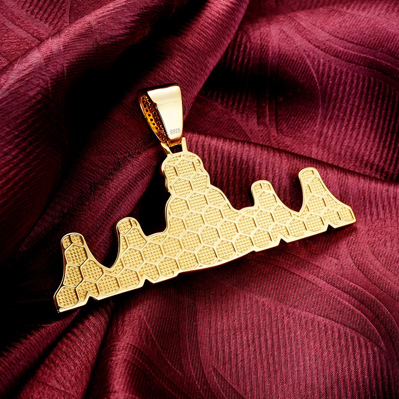 Custom Iced & Enamel S925 Unique Yellow Buddha Pendant Deposit