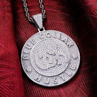Custom Iced S925 White Round Letter Moissanite Pendant Deposit