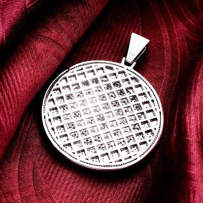 Custom Iced S925 White Round Letter Moissanite Pendant Deposit