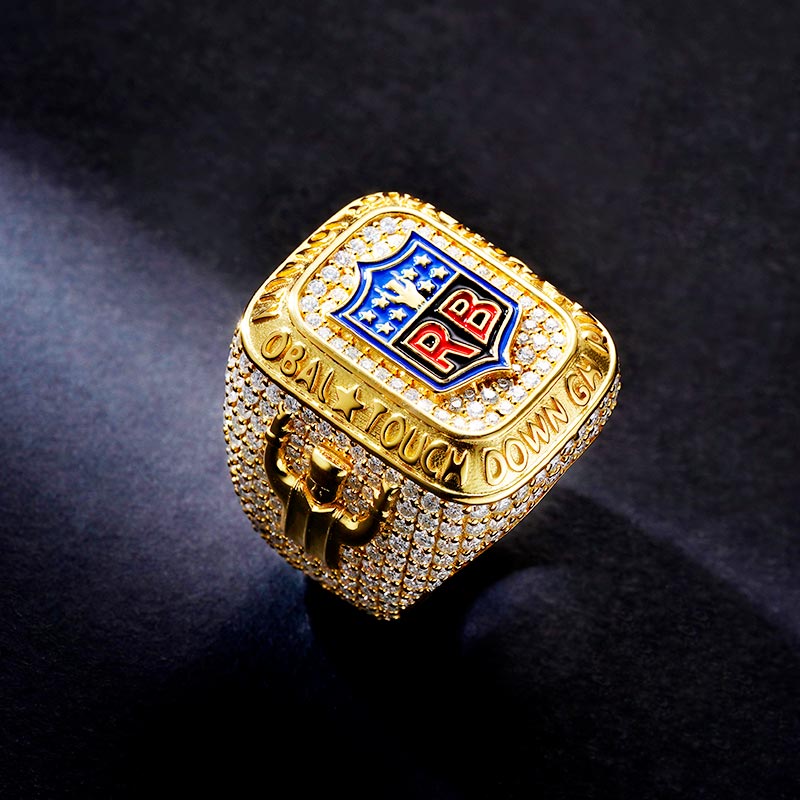 Custom Iced S925 Unique Moissanite Letter Ring Deposit