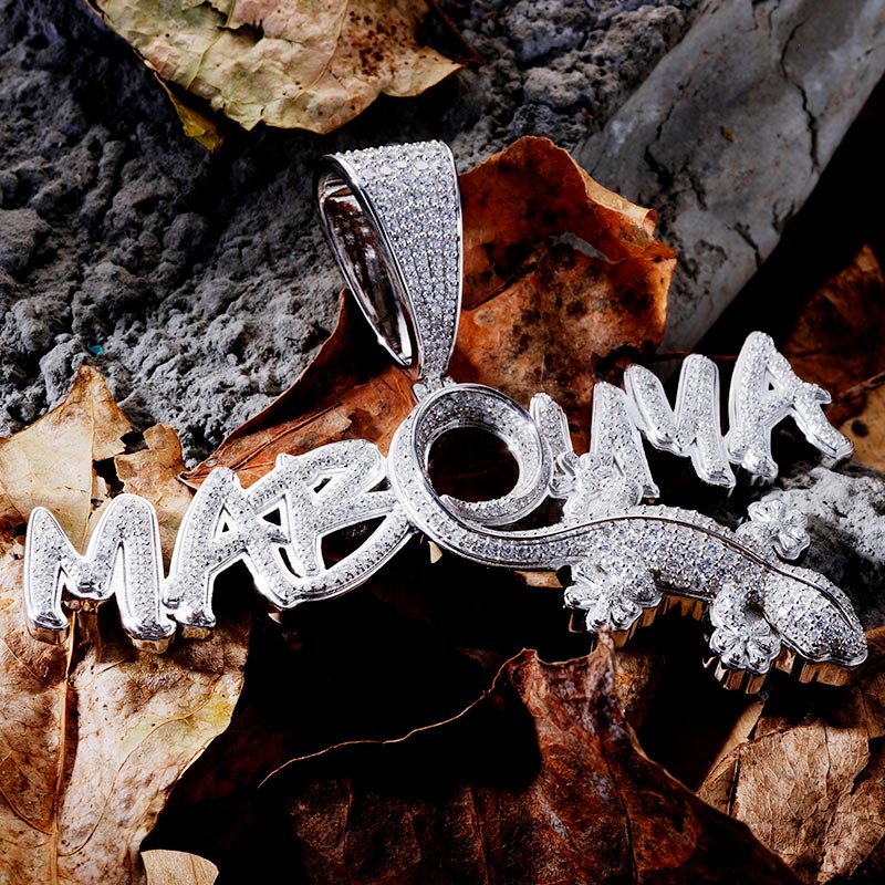 Custom S925 & Iced Lizard & Letter Pendant Deposit