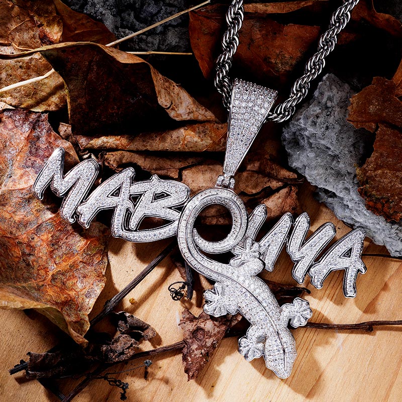 Custom S925 & Iced Lizard & Letter Pendant Deposit