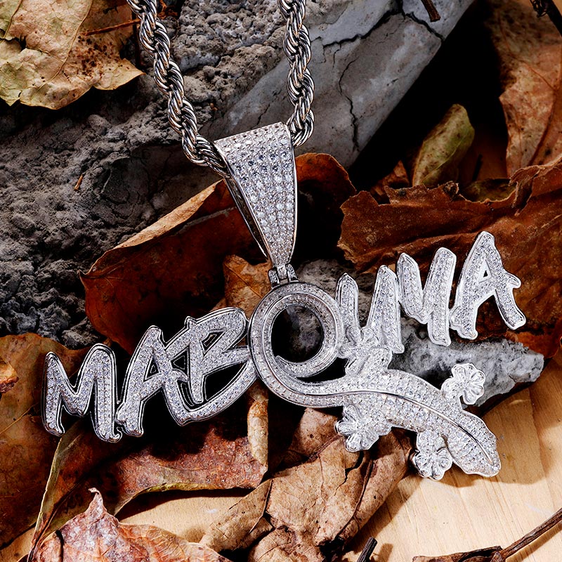Custom S925 & Iced Lizard & Letter Pendant Deposit