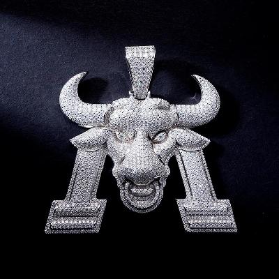 Custom S925 & VVS1 Moissanite Iced Bull Pendant Deposit
