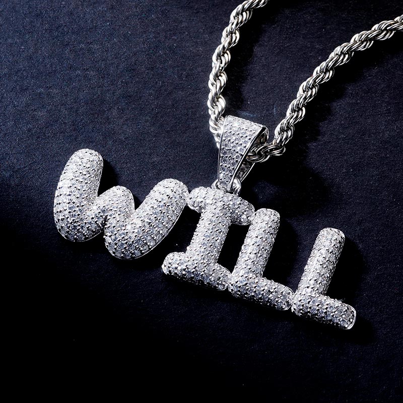 Custom S925 Iced Letter Pendant Deposit