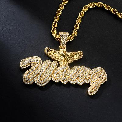 Custom S925 Iced Unique Letter Pendant Deposit