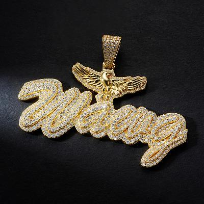 Custom S925 Iced Unique Letter Pendant Deposit