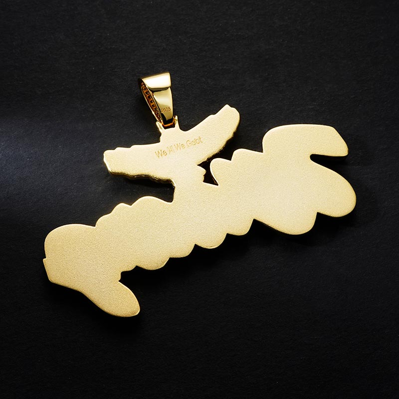 Custom S925 Iced Unique Letter Pendant Deposit