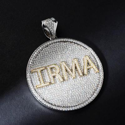 Custom S925 & VVS1 Moissanite Round Letter Pendant Deposit
