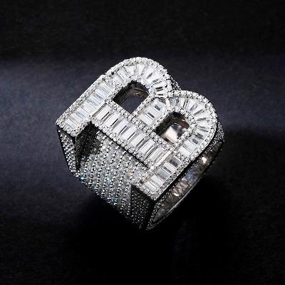 Custom S925 & VVS1 Buggette Moissanite Letter Ring Deposit