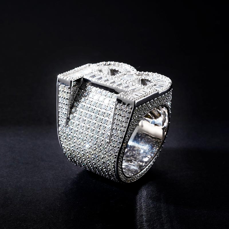 Custom S925 & VVS1 Buggette Moissanite Letter Ring Deposit