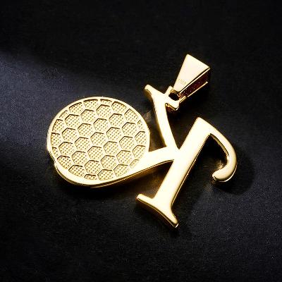 Custom S925 Iced Unique Letter Pendant Deposit