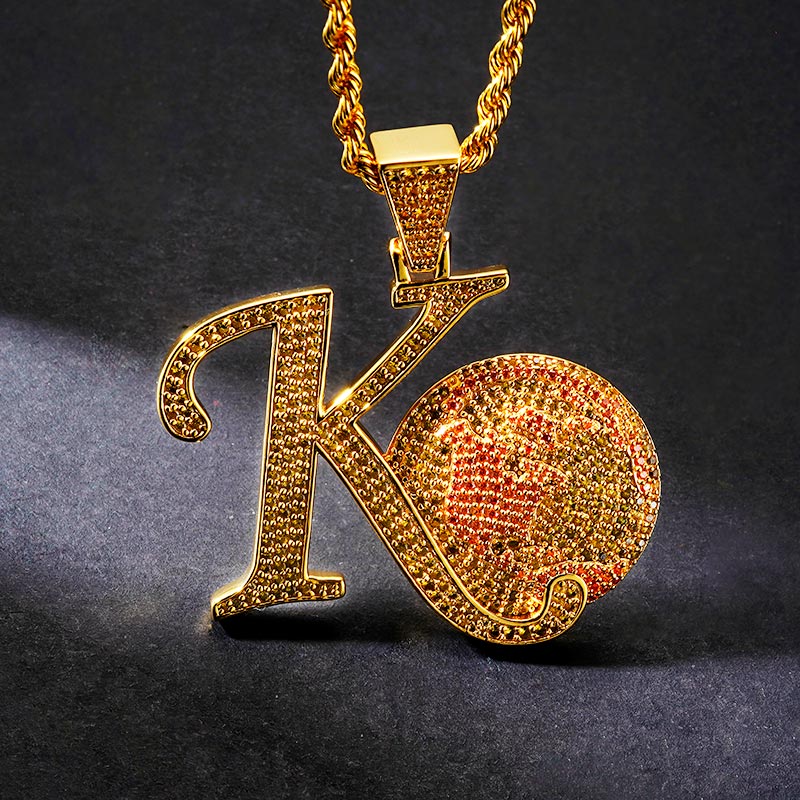 Custom S925 Iced Unique Letter Pendant Deposit