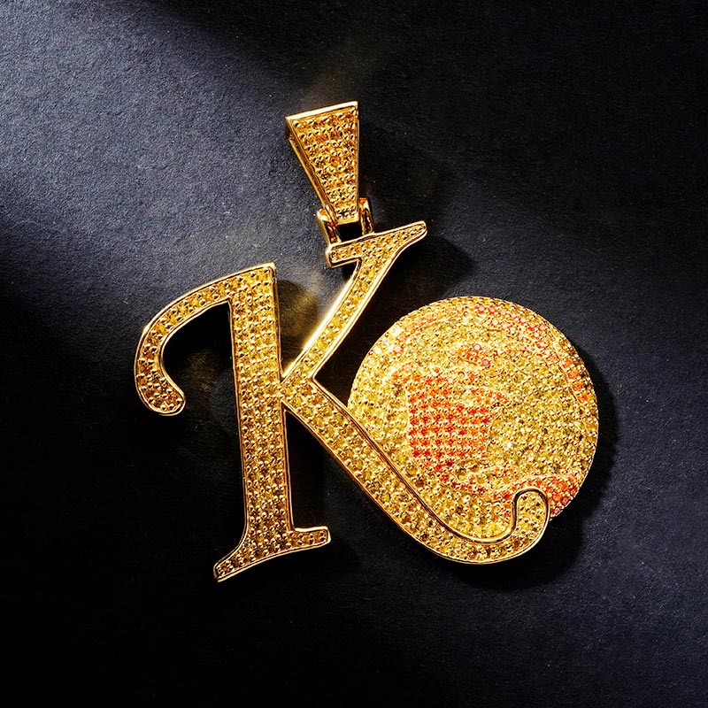 Custom S925 Iced Unique Letter Pendant Deposit