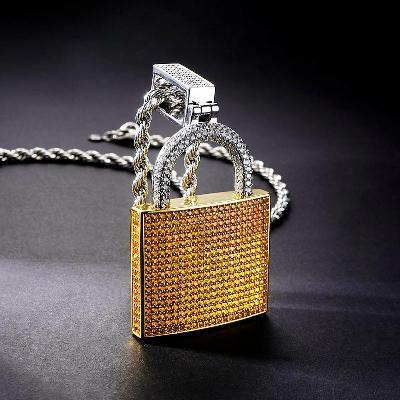 Custom S925 Iced Lock endant Deposit